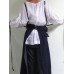 S-5XL Sleeveless Straps Belted Cotton Overalls Vintage Apron Dress