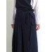 S-5XL Sleeveless Straps Belted Cotton Overalls Vintage Apron Dress