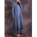 Women Vintage Cotton Linen Lace Patchwork Button Dress Women Vintage Cotton Linen Lace Patchwork Button Dress