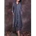 Women Vintage Cotton Linen Lace Patchwork Button Dress Women Vintage Cotton Linen Lace Patchwork Button Dress