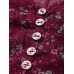 Women Sleeveless Buttons Patchwork Floral Print Vintage Maxi Dress
