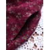 Women Sleeveless Buttons Patchwork Floral Print Vintage Maxi Dress