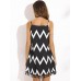 Loose Wavy Grain Fringed Sling Chiffon Dress