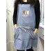 Women Casual Cartoon Print Pocket Cotton Apron Dress
