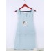 Women Casual Cartoon Print Pocket Cotton Apron Dress