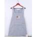 Women Casual Cartoon Print Pocket Cotton Apron Dress