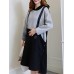 Women Casual Two Pieces Patchwork Thick Sweatshirt Dress with Pocket