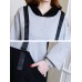 Women Casual Two Pieces Patchwork Thick Sweatshirt Dress with Pocket