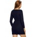 Sexy Knitted Cross Wrapped Long Sleeve Bodycorn Women Sweater Dress