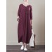 Women Casual V-neck Long Sleeve Striped Dress Women Casual V-neck Long Sleeve Striped Dress