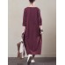 Women Casual V-neck Long Sleeve Striped Dress Women Casual V-neck Long Sleeve Striped Dress