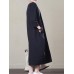 Women Casual V-neck Long Sleeve Striped Dress Women Casual V-neck Long Sleeve Striped Dress