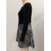 Vintage Women Print Patchwork Irregular Hem Mini Dress