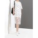 Casual Women Fake Two Pieces Polka Dot O-Neck Short Sleeve Dress