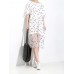 Casual Women Fake Two Pieces Polka Dot O-Neck Short Sleeve Dress