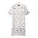 Casual Women Fake Two Pieces Polka Dot O-Neck Short Sleeve Dress