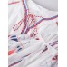Casual Women Printed V-Neck Chiffon Dress