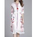 Casual Women Printed V-Neck Chiffon Dress