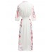 Casual Women Printed V-Neck Chiffon Dress
