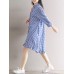 Women Casual Plaid Lapel Shirt Dress