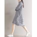Women Casual Plaid Lapel Shirt Dress