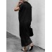 Women Short Sleeve V Neck Solid Belted Split Maxi Dress Women Short Sleeve V Neck Solid Belted Split Maxi Dress