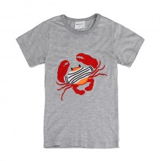 2015 New Lovely Crab Baby Children Boy Pure Cotton Short Sleeve T-shirt Top