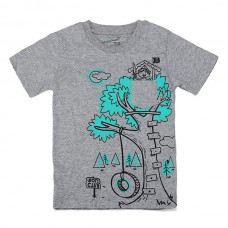 2015 New Little Maven Lovely Tree Baby Children Boy Cotton Short Sleeve T-shirt Top