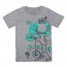 2015 New Little Maven Lovely Tree Baby Children Boy Cotton Short Sleeve T-shirt Top