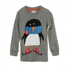 2015 New Little Maven Lovely Penguin Baby Children Boy Cotton Long Sleeve Top