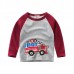 Car Printed Boys Long Sleeve Tops T-Shirts For 3Y-12Y
