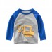 Car Printed Boys Long Sleeve Tops T-Shirts For 3Y-12Y