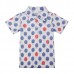 2015 New Little Maven Lovely Wave Point Lapel Baby Children Boy Cotton Short Sleeve