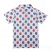2015 New Little Maven Lovely Wave Point Lapel Baby Children Boy Cotton Short Sleeve