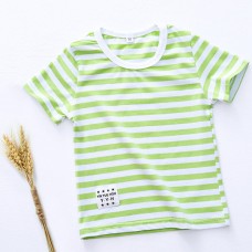 Summer Casual Stripe Short Sleeve Cotton T-shirts For Children