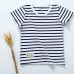 Summer Casual Stripe Short Sleeve Cotton T-shirts For Children