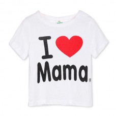 Baby Short Sleeved T-shirt I Love Papa Mama Children Clothes