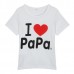 Baby Short Sleeved T-shirt I Love Papa Mama Children Clothes