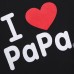 Baby Short Sleeved T-shirt I Love Papa Mama Children Clothes
