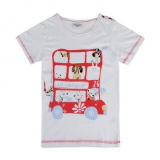 2015 New Lovely Pet Bus Baby Children Boy Pure Cotton Short Sleeve T-shirt Top
