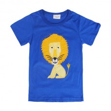 2015 New Lovely Lion Baby Children Boy Pure Cotton Short Sleeve T-shirt Top