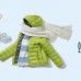 Kids Light Weight Pure Color Long Sleeve Zipper Winter Hooded Down Jacket
