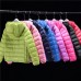 Kids Light Weight Pure Color Long Sleeve Zipper Winter Hooded Down Jacket