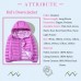 Kids Light Weight Pure Color Long Sleeve Zipper Winter Hooded Down Jacket