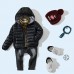 Kids Light Weight Pure Color Long Sleeve Zipper Winter Hooded Down Jacket