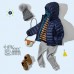Kids Light Weight Pure Color Long Sleeve Zipper Winter Hooded Down Jacket