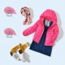 Kids Light Weight Pure Color Long Sleeve Zipper Winter Hooded Down Jacket