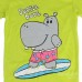 2015 New Lovely Hippo Baby Children Boy Pure Cotton Short Sleeve T-shirt Top