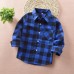 Kids Cotton Long Sleeve Button Down Plaid Shirts
