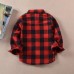 Kids Cotton Long Sleeve Button Down Plaid Shirts